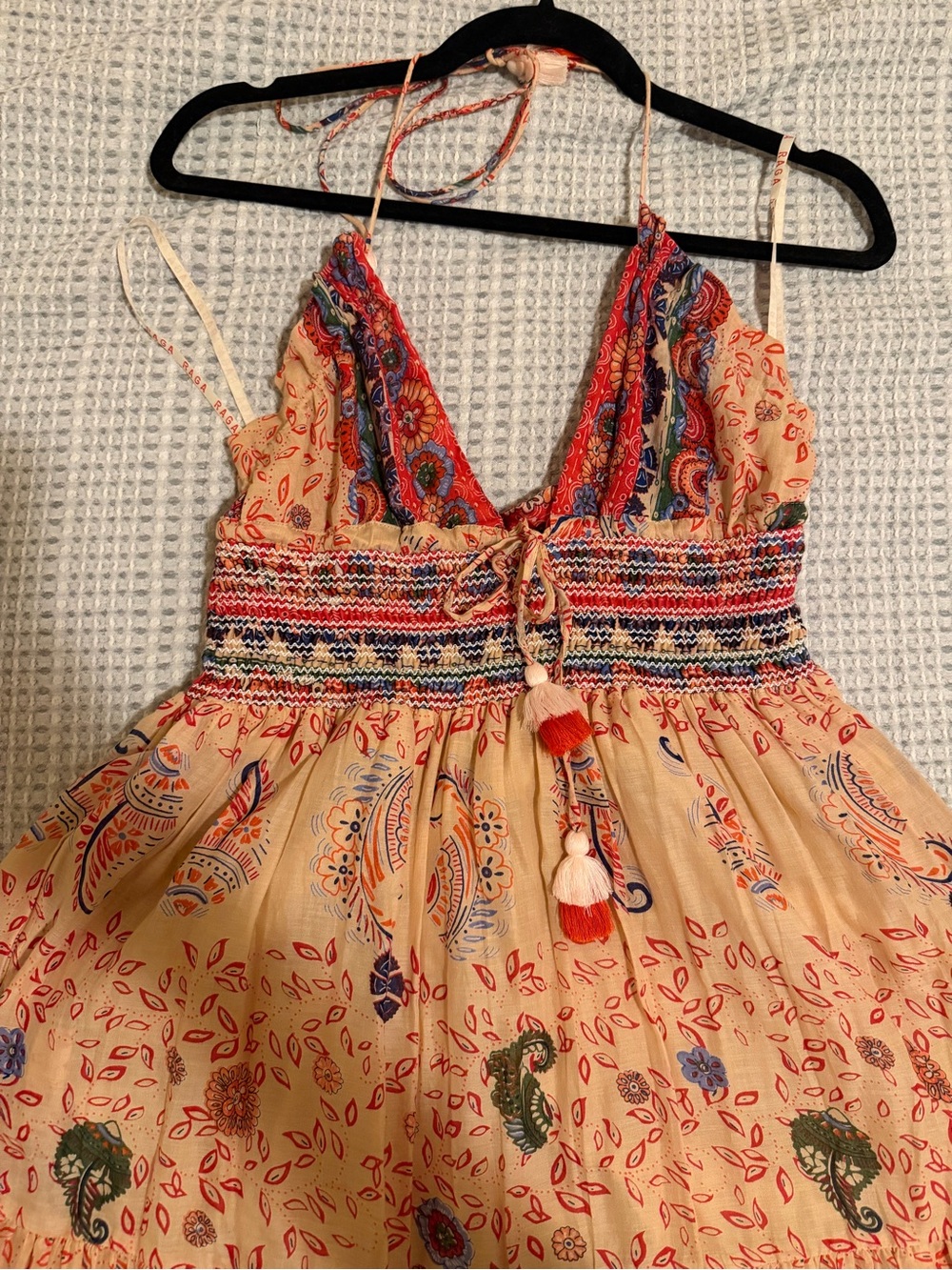 RAGA Peach Floral Paisley Halter Maxi Dress - Picture 8 of 10